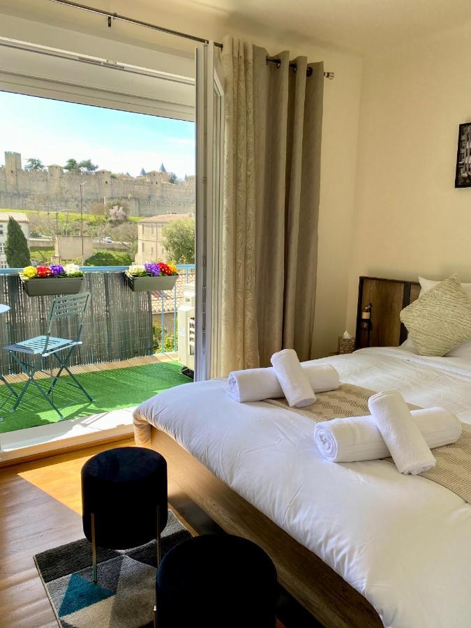 Maison Face A La Cite Carcassonne Luaran gambar