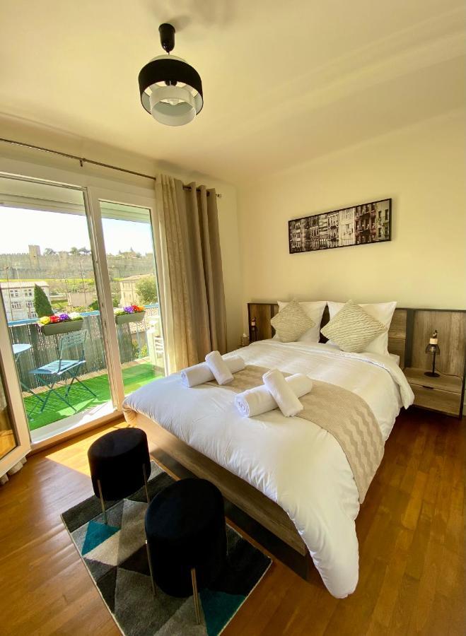 Maison Face A La Cite Carcassonne Luaran gambar